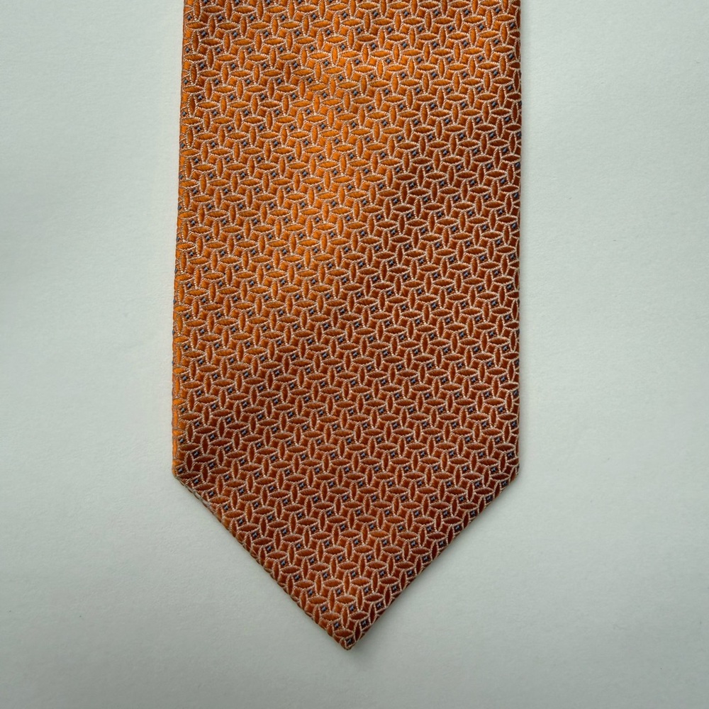 Brooks Brothers Orange Geometric Tie